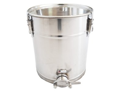 Stáčecí nád. nerez 35 kg (d) - kovová výpust, těsnící víko