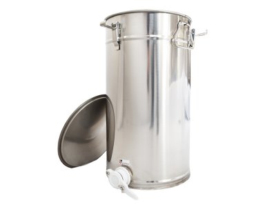Stáčecí nádoba nerez 100 kg (a) - plast výpust, těsnící víko