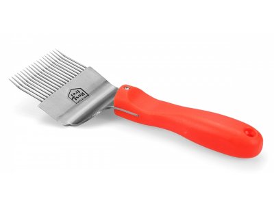 Odvíčkovací vidlička 18 jehel s bočním břitem, lomená - plast