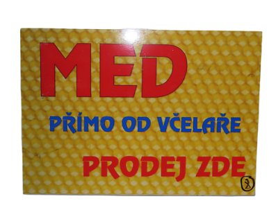 Cedule včelařská - žlutočervená