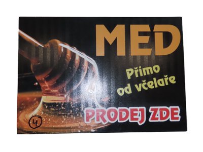 Cedule včelařská - typ 4 žlutohnědá