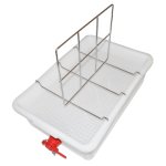 Odvíčkovací talíř s výpustí - nerez mřížka + plast síto na  2 rámky