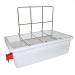 Odvíčkovací talíř s výpustí - nerez mřížka + plast síto na  2 rámky