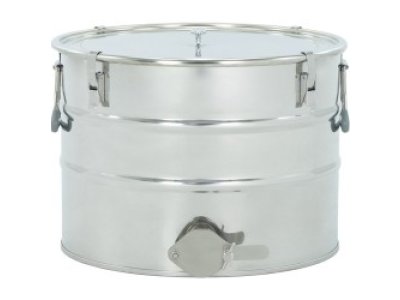 Stáčecí nád. nerez  40 kg  - kovová výpust, těsnící víko