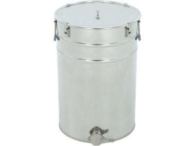 Stáčecí nádoba nerez    100 kg - kovová výpust, těsnící víko
