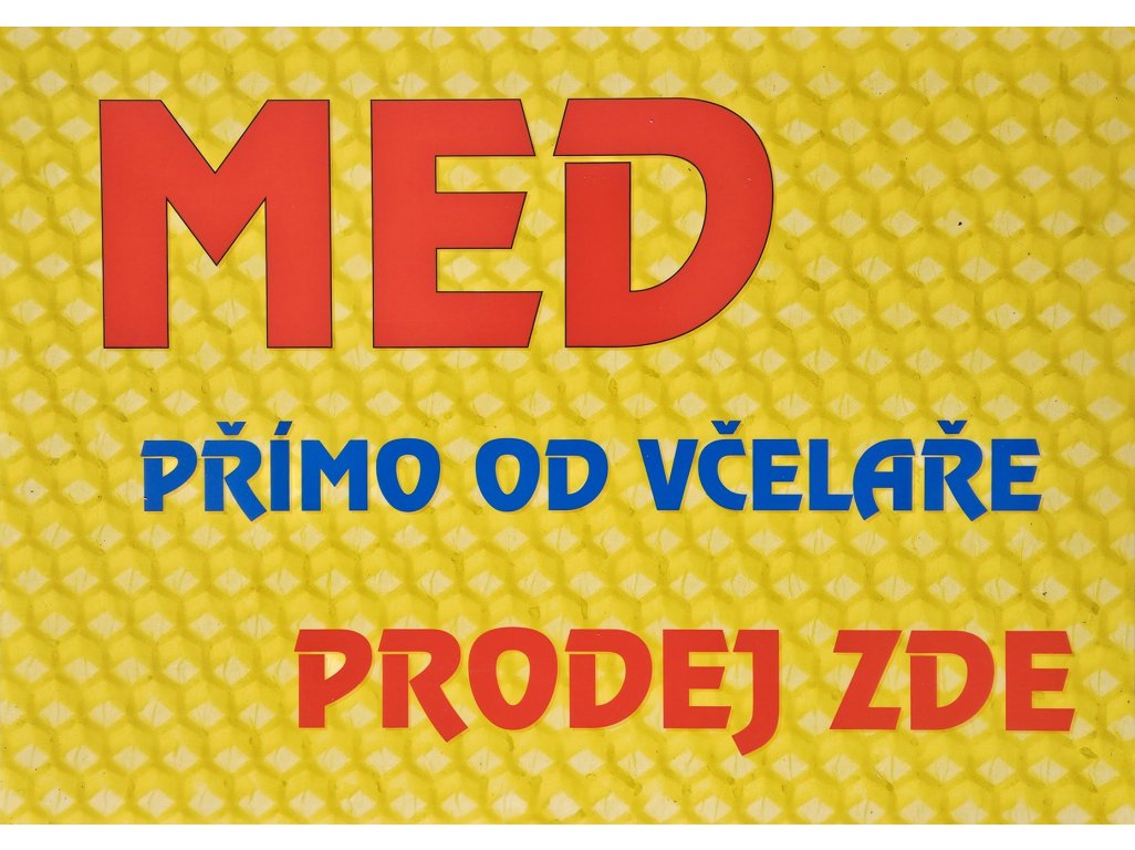 Cedule včelařská - žlutočervená
