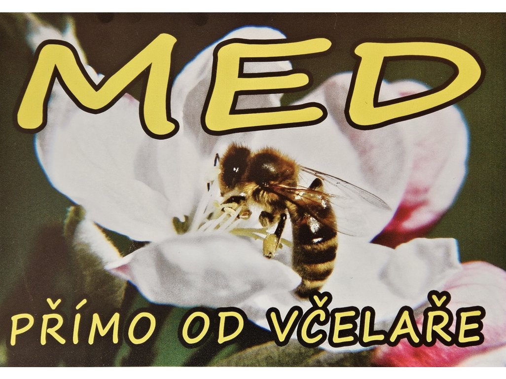 Cedule včelařská - typ 3J bílý květ