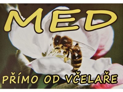 Cedule včelařská - typ 3J bílý květ
