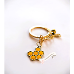 Přívěsek na klíče - Včelka s pláství