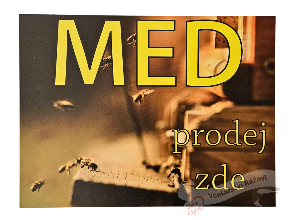 Cedule včelařská - typ 6J žlutohnědá