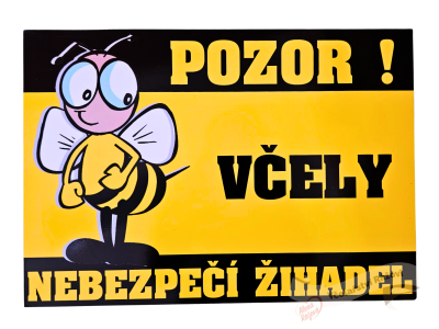 Cedule včelařská - typ 5 žlutočerná