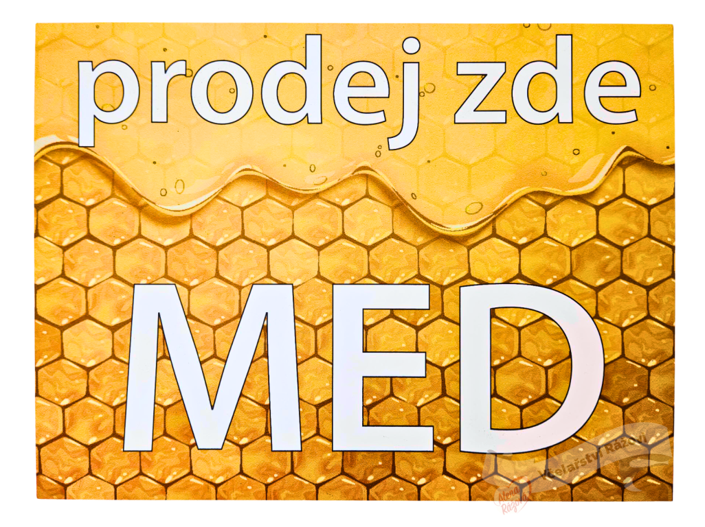 Cedule včelařská - typ 8J žlutá