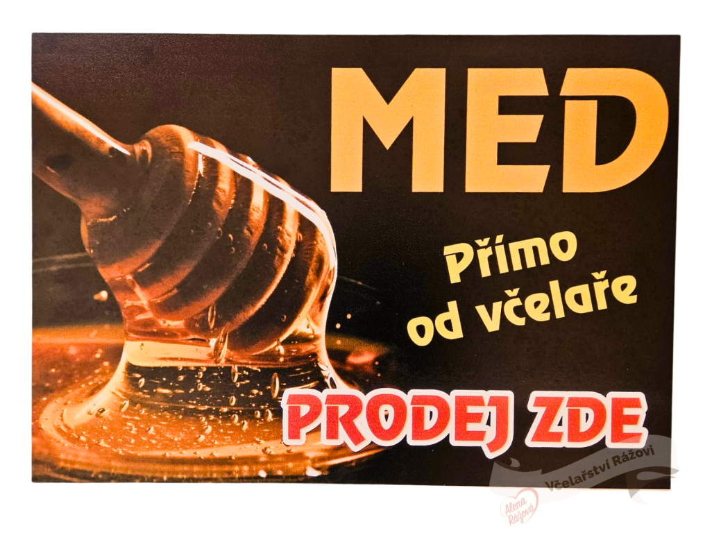 Cedule včelařská - typ 4 žlutohnědá