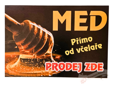 Cedule včelařská - typ 4 žlutohnědá